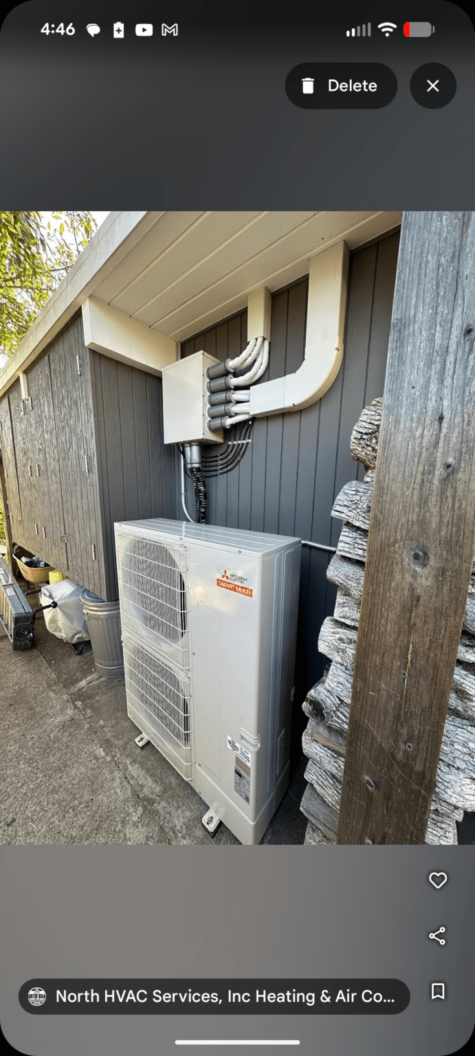 HVAC equipment and ductwork inside a mechanical space