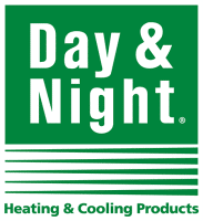 Day & night heating & cooling products logo.
