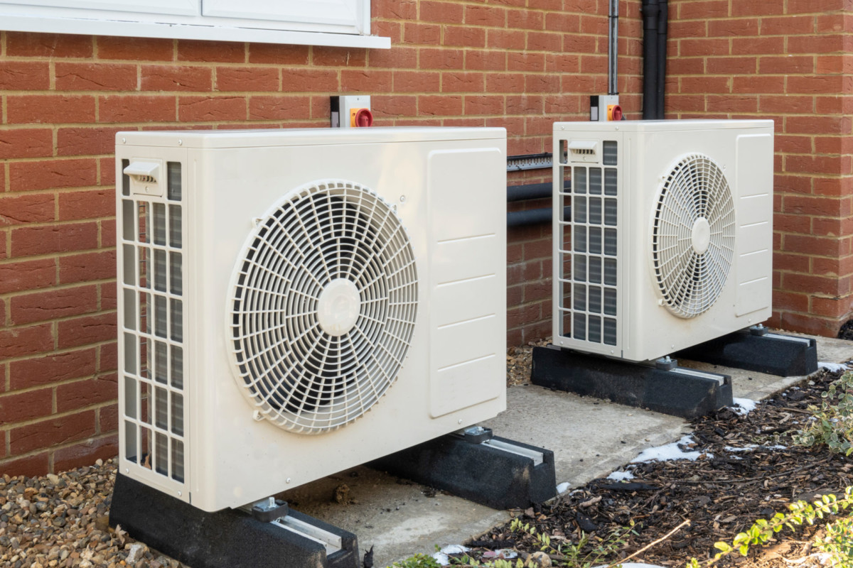 Two external heat pumps